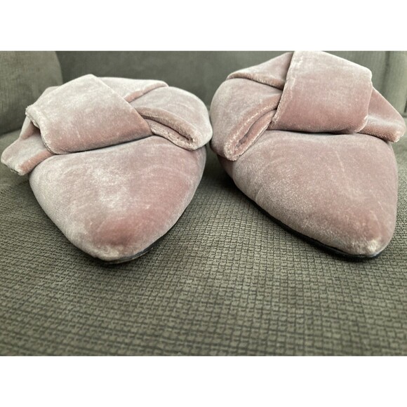 J. Crew Pink Velvet Flats with Bow - Picture 6 of 14